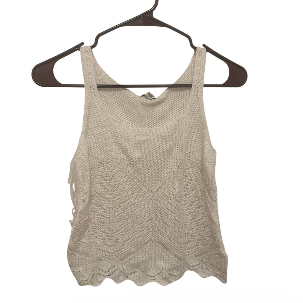 Love, Fire Cream Knit Tank Top new with tag size XS